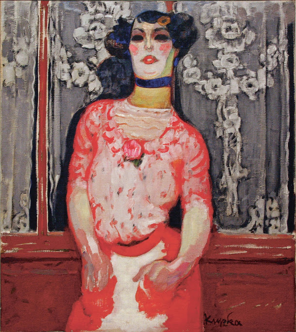 František Kupka, Gallien’s Girl, 1909–10, oil on canvas, 42 ½ × 38 ¾ in., Prague, Národní Gallery. 