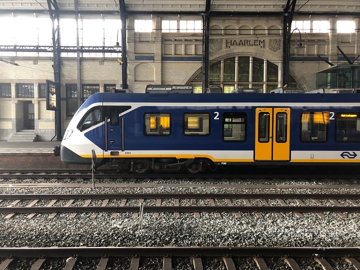 NS Sprinter train, travelling by train in the Netherlands
