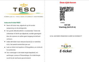 TESO boat ticket Den Helder - Texel