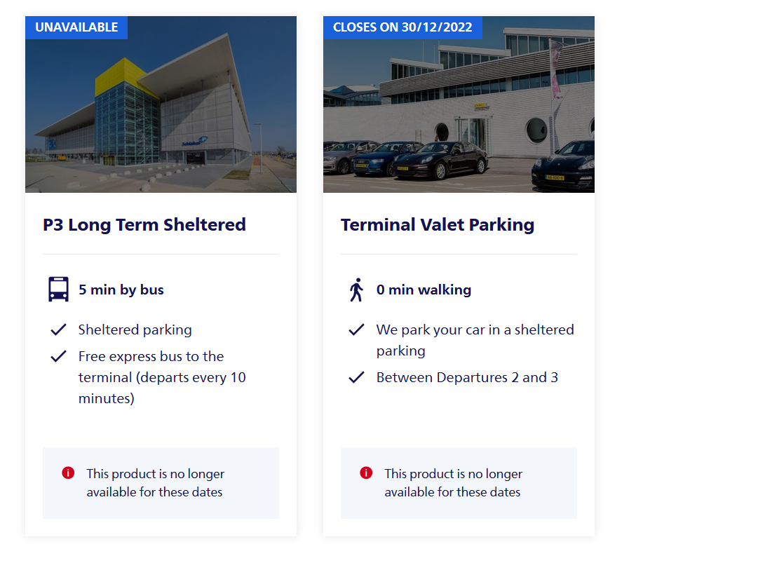 Schiphol long-term parking P3 book online