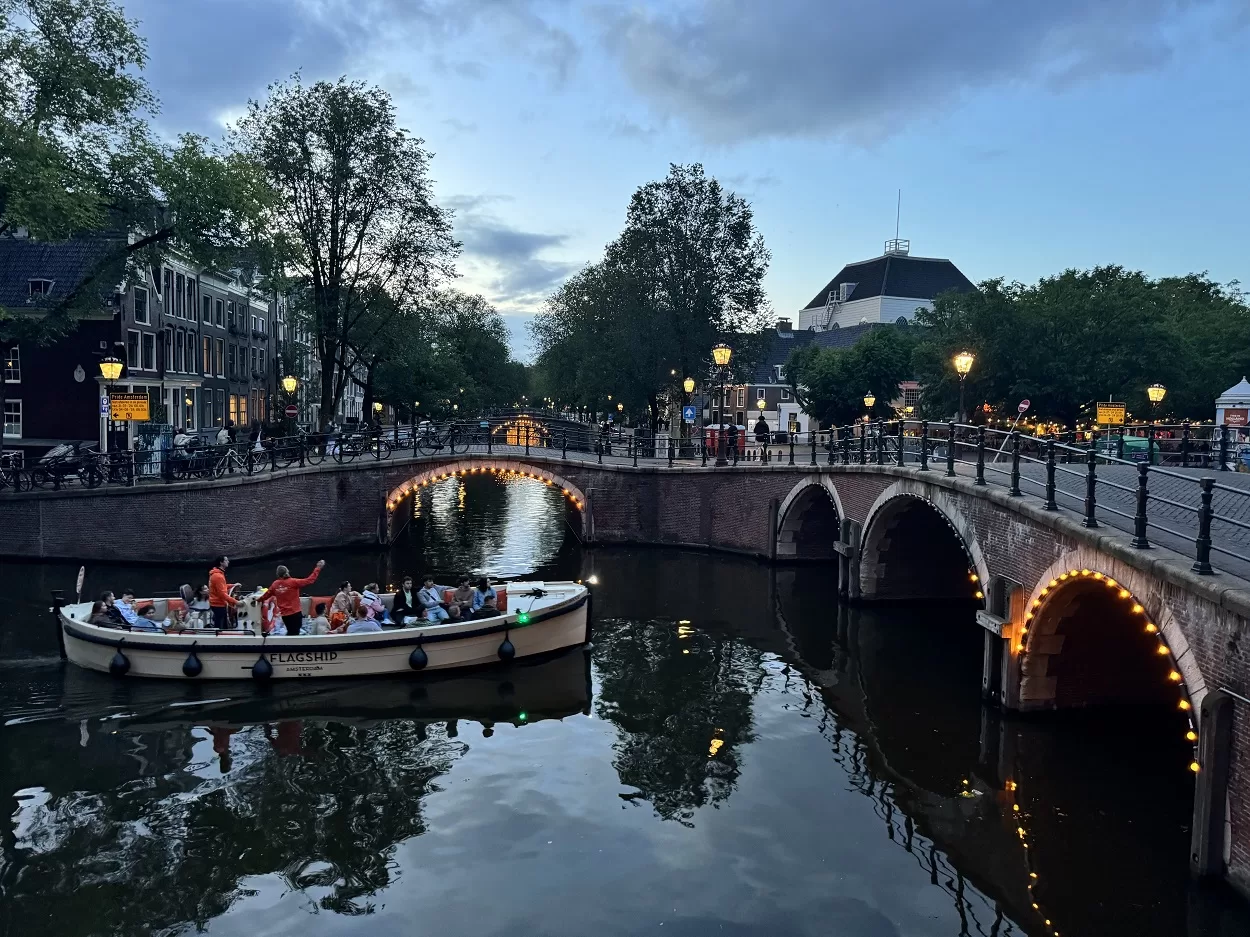 Evening canal cruises in Amsterdam