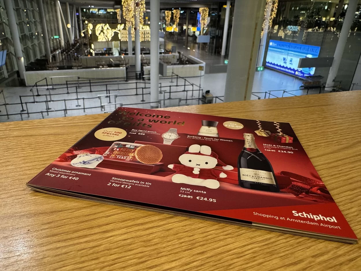 Shopping at Schiphol airport Amsterdam
