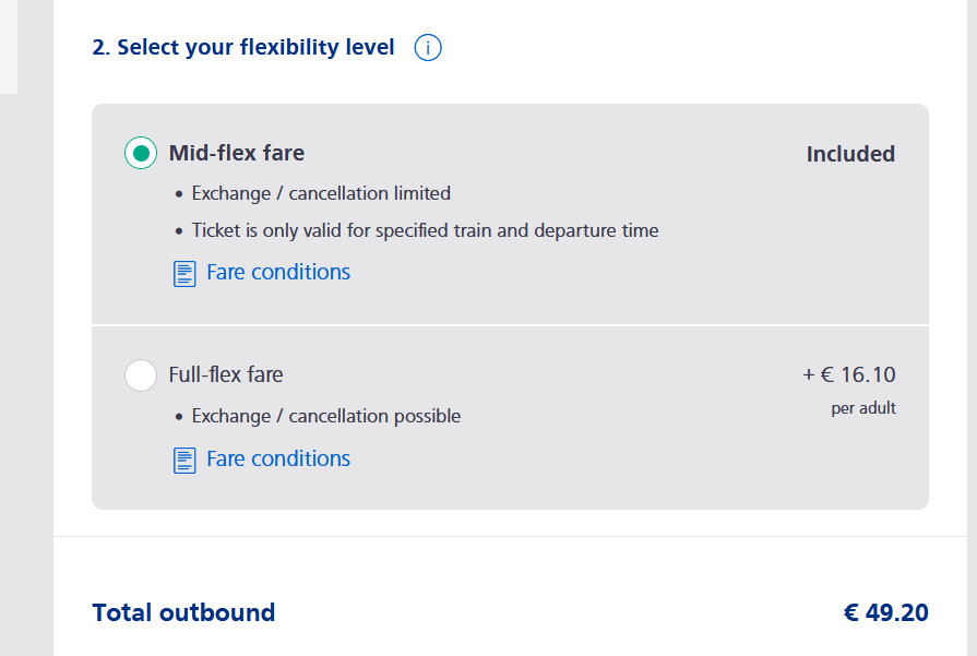 Schiphol Brussels train tickets with flexible departures