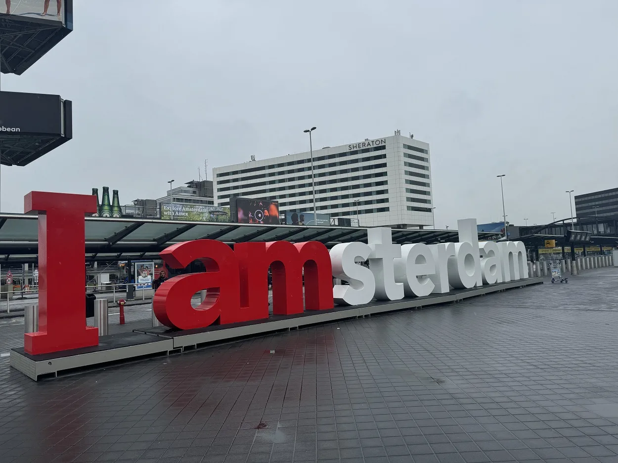 I amsterdam sign at Schiphol airport