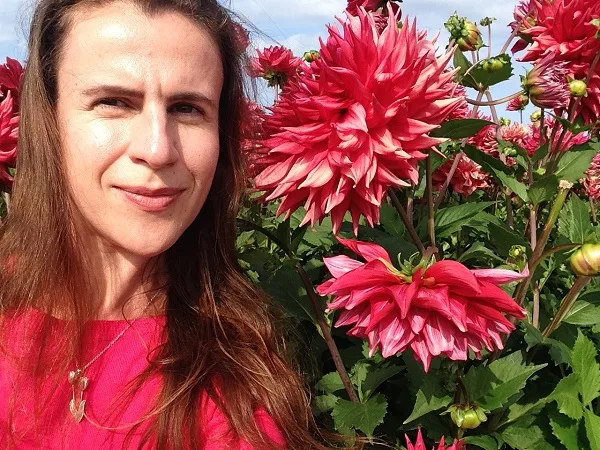 Me in the dahlia fields